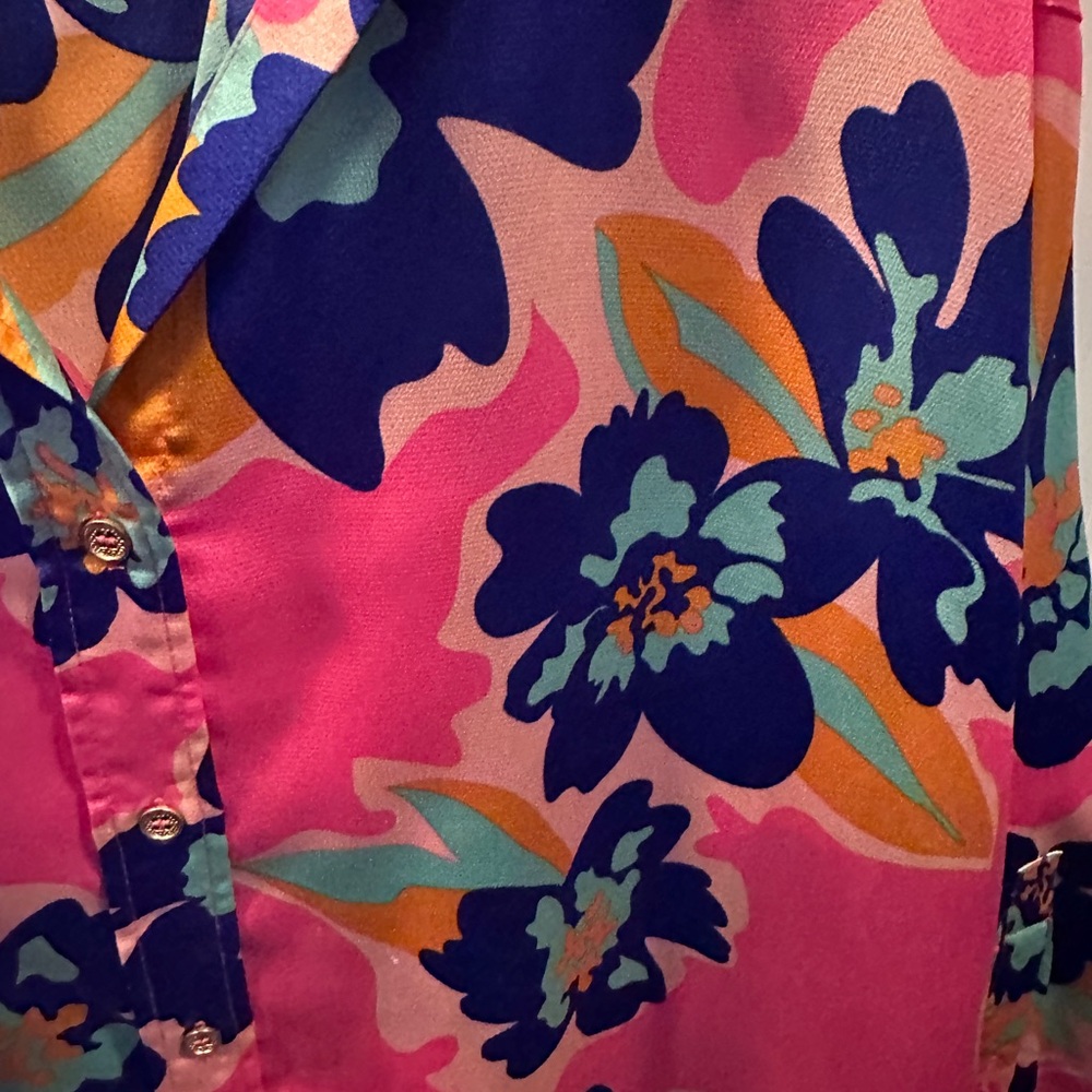 Polka Dot Alley button down Orchid Bomb Top size Large - Picture 3 of 4